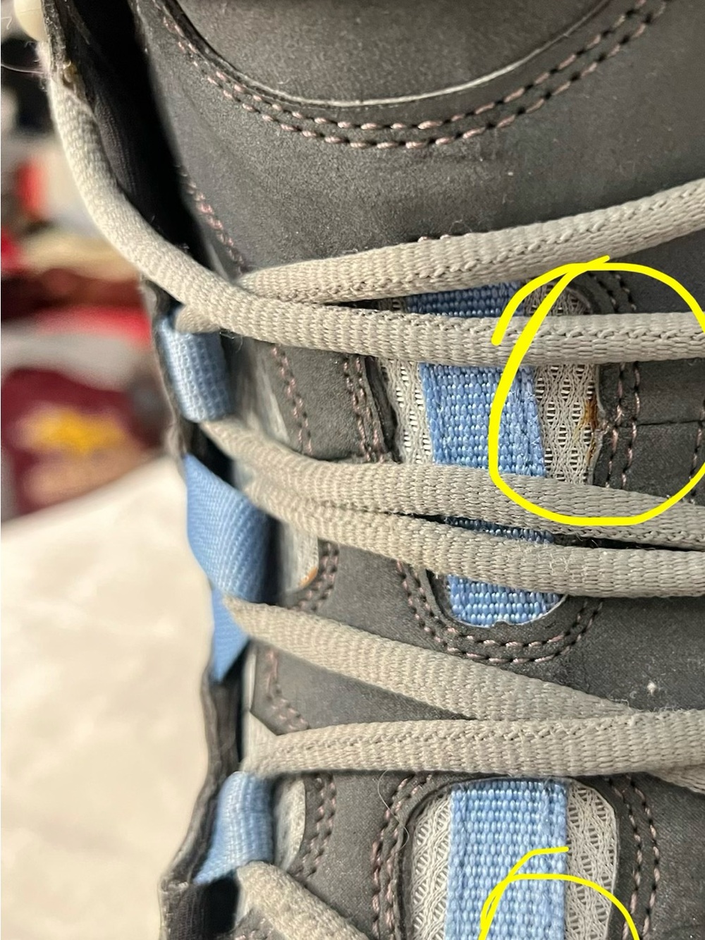 Women’s Gray and Light Blue High-Top Snow Boots (read description) - Picture 10 of 16